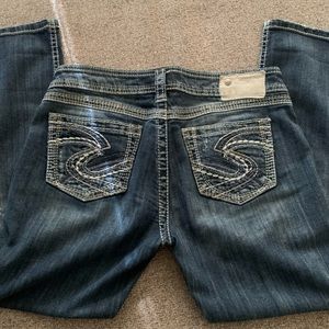 Silver jeans - twisted Capri - size 28
